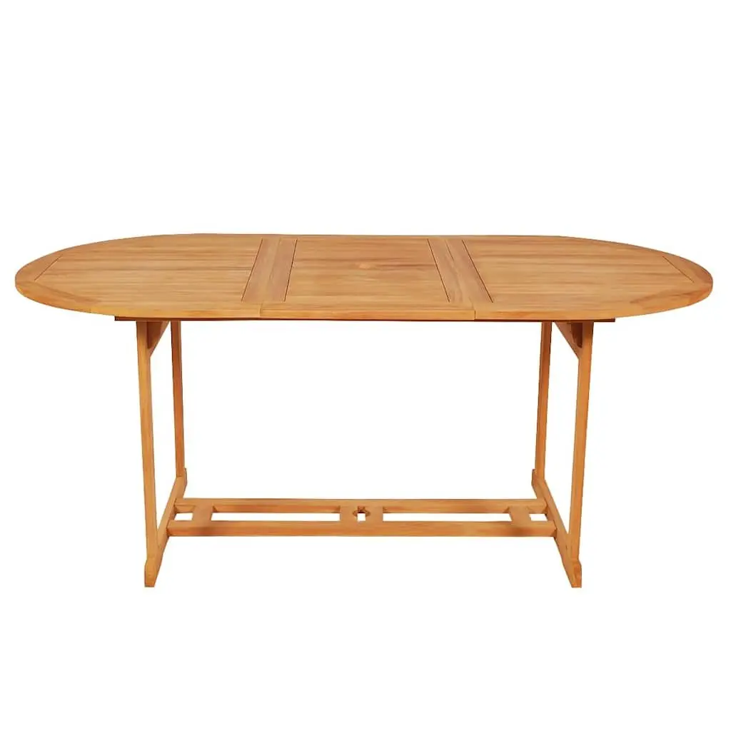 9 Piece Teak Garden Dining Set with Umbrella Hole