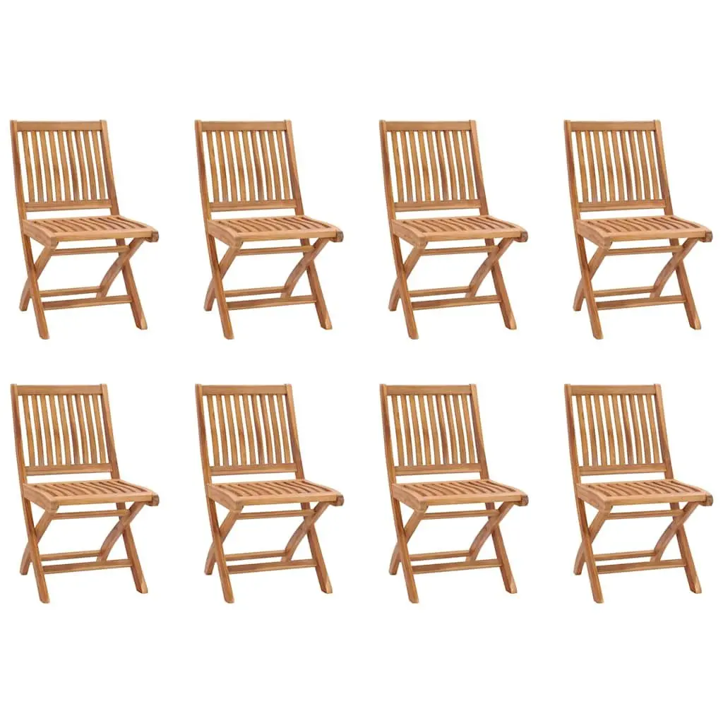 9 Piece Teak Garden Dining Set with Umbrella Hole