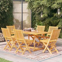 High-Quality 7 Piece Teak Garden Dining Set