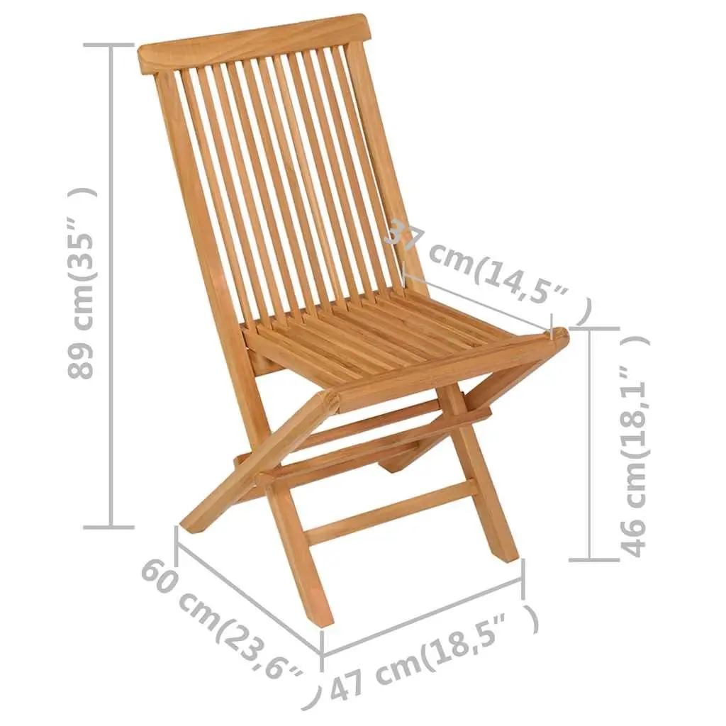 5 Piece Teak Wood Dining Set for Outdoor Entertaining