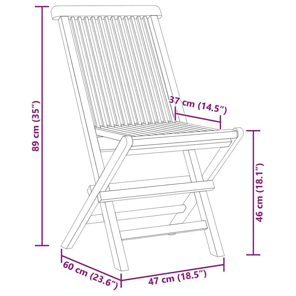 5 Piece Outdoor Dining Set in Teak Wood