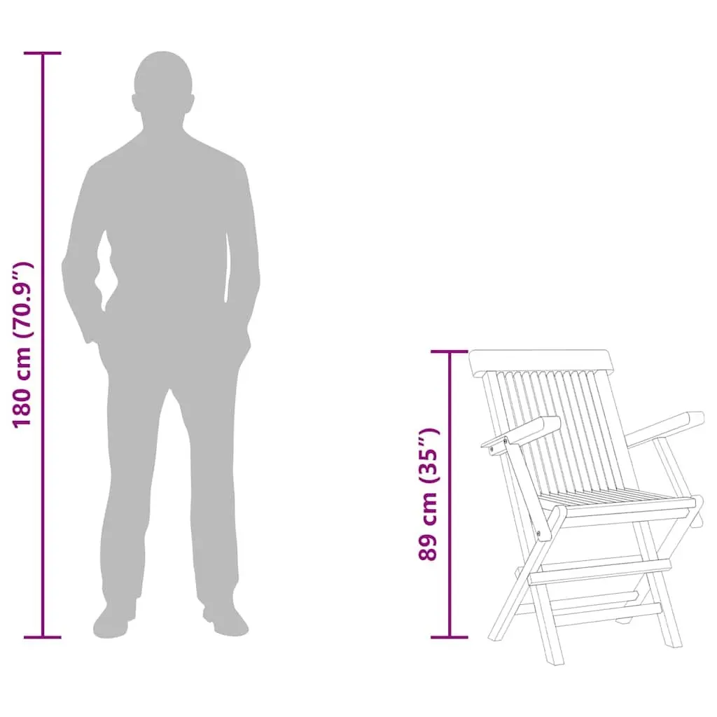 Wooden Teak 5 Piece Garden Dining Set for Outdoor Use