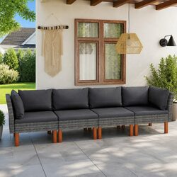 Durable 4-Seater Garden Sofa with Comfortable Cushions