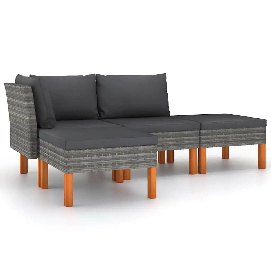 4 Piece Garden Lounge Set with Durable Build