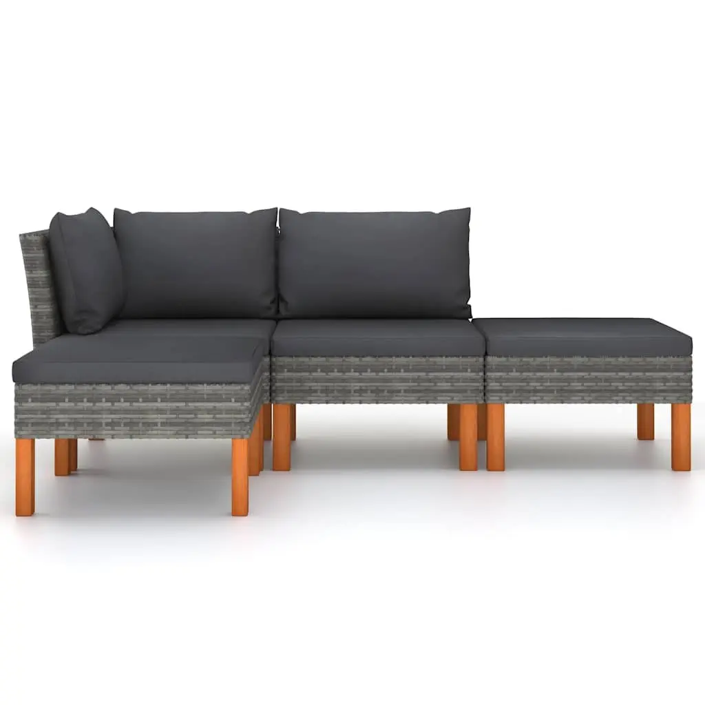 4 Piece Garden Lounge Set with Durable Build