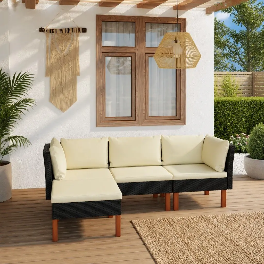 4-Piece Outdoor Sofa Set with Cushions