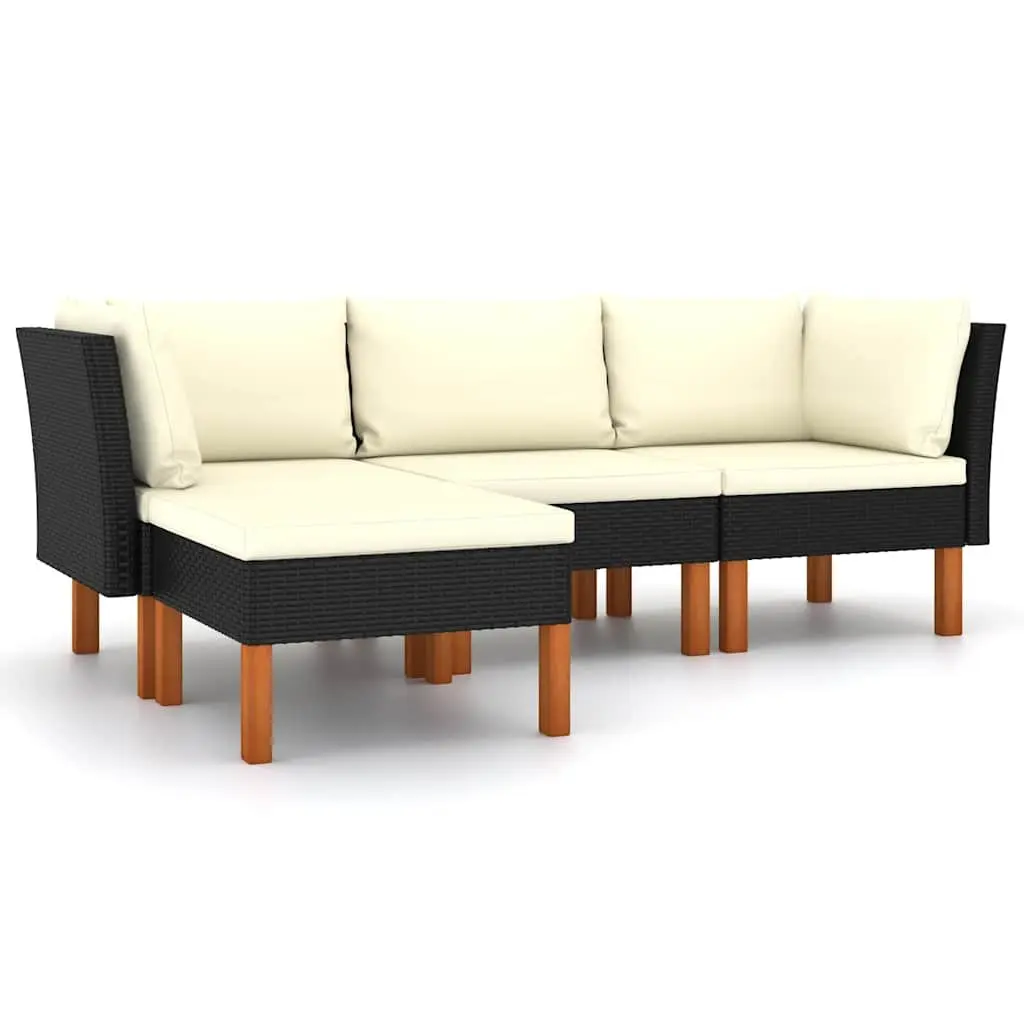 4-Piece Outdoor Sofa Set with Cushions