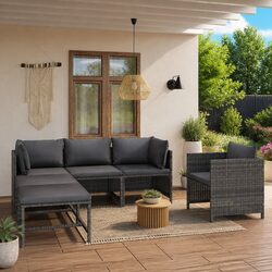 Premium 6 Piece Garden Lounge Set with Sturdy Steel Frame