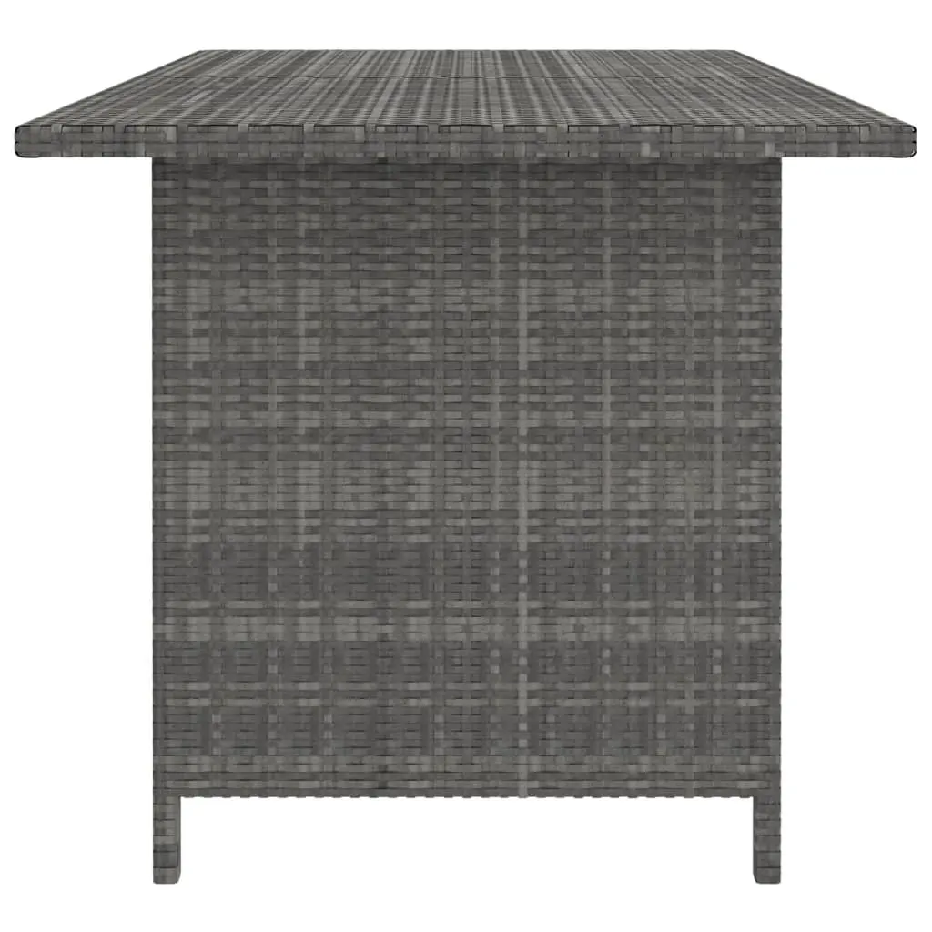 Garden Lounge Set Poly Rattan 10 Piece Outdoor Furniture Grey