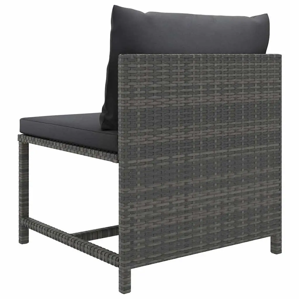 Modular 9 Piece Garden Lounge Set with Durable Grey Cushions
