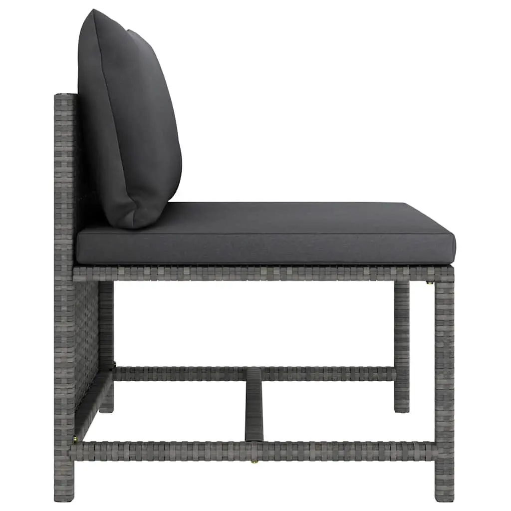 9 Piece Grey Cushioned Modular Garden Lounge Set