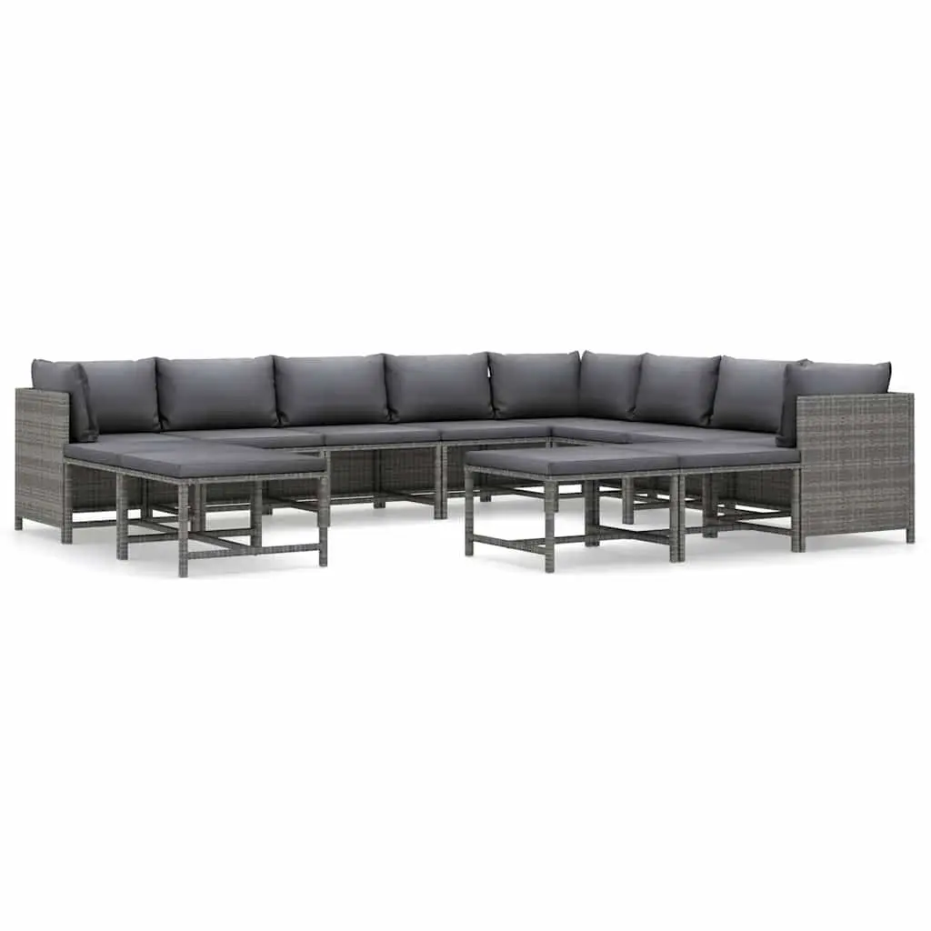 12-Piece Grey Modular Garden Lounge Set