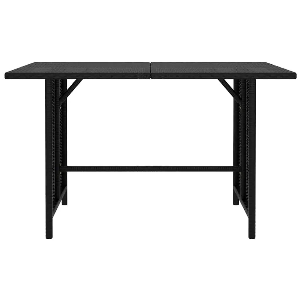 Black 10 Piece Garden Lounge Set with Cushions