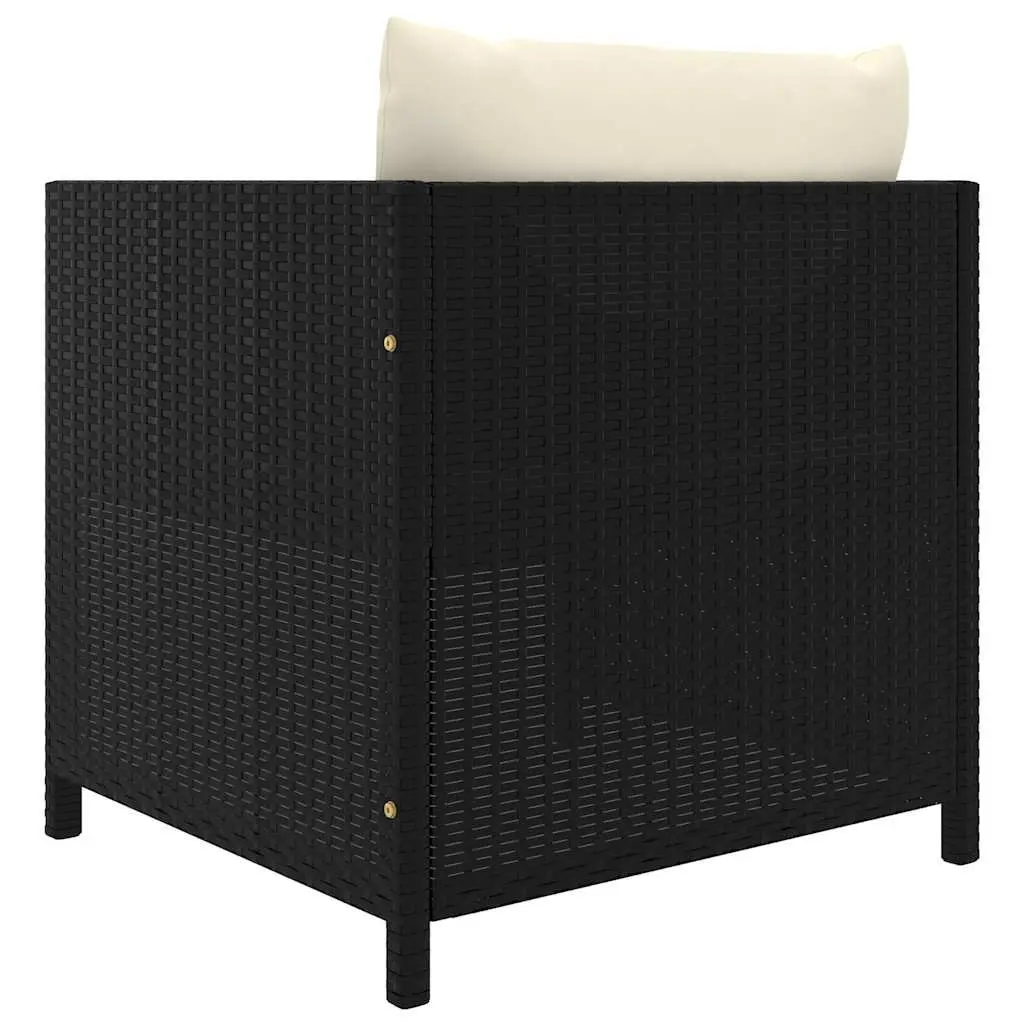 Outdoor Lounge Set 8 Piece Poly Rattan Modular Furniture Black