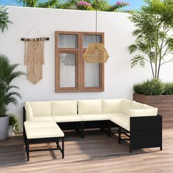 Durable 8-Piece Outdoor Lounge Set with Cushions