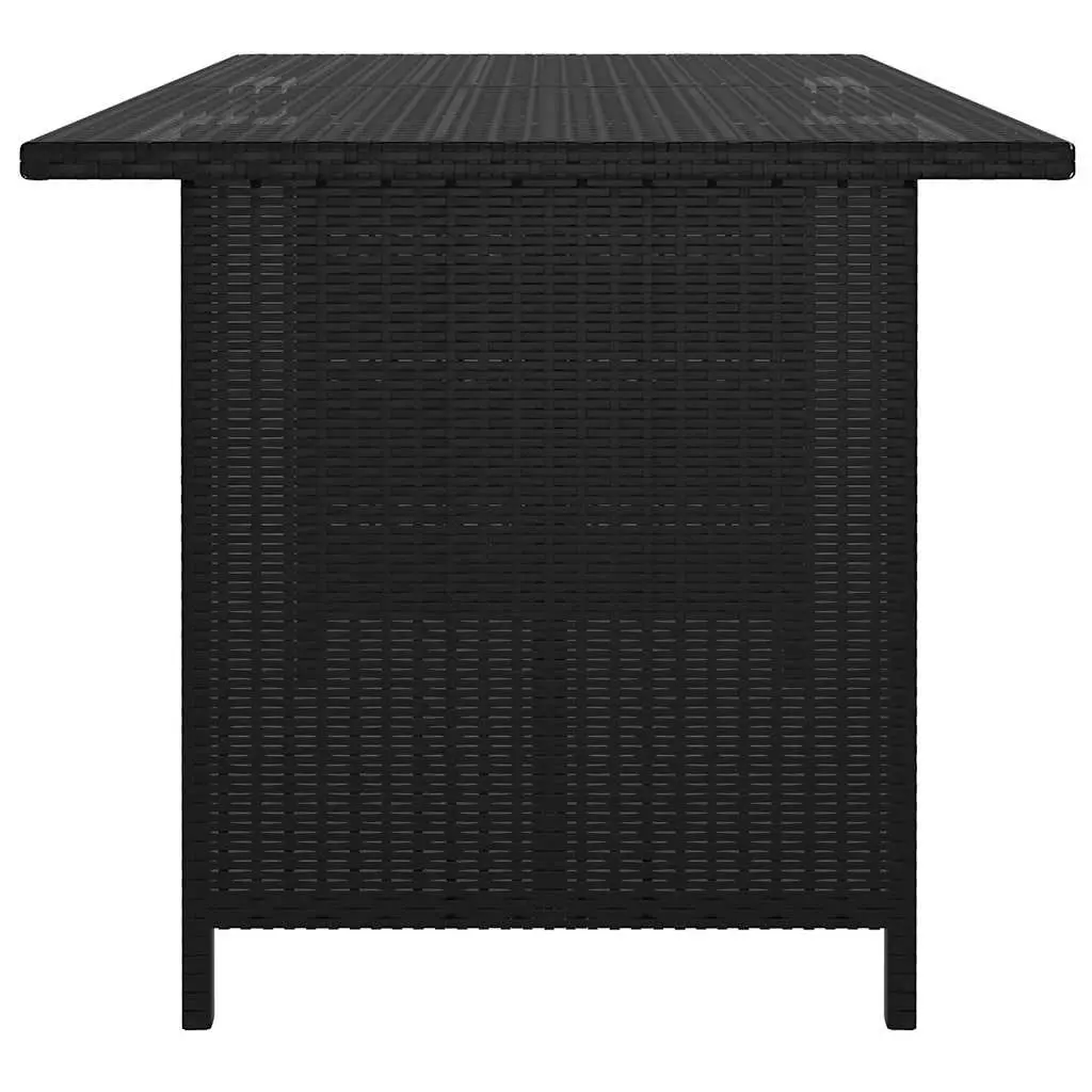 Garden Lounge Set Poly Rattan 9 Piece Outdoor Furniture with Cushions Black