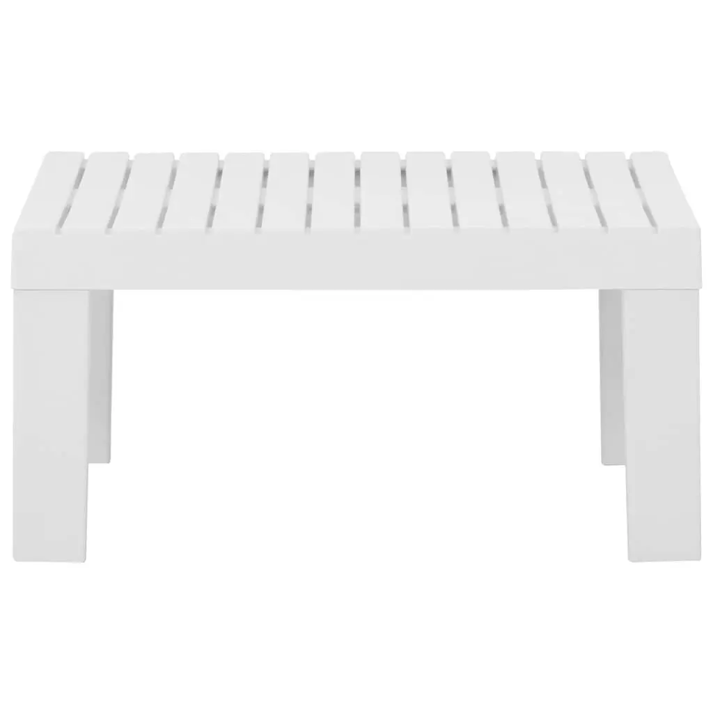 3 Piece Garden Lounge Set Plastic White