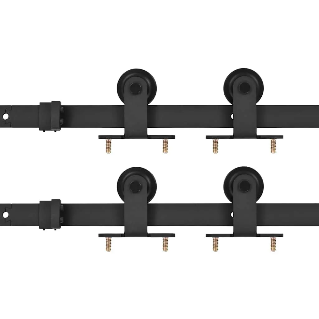 Sliding Door Hardware Kit 183cm Steel Rail Set