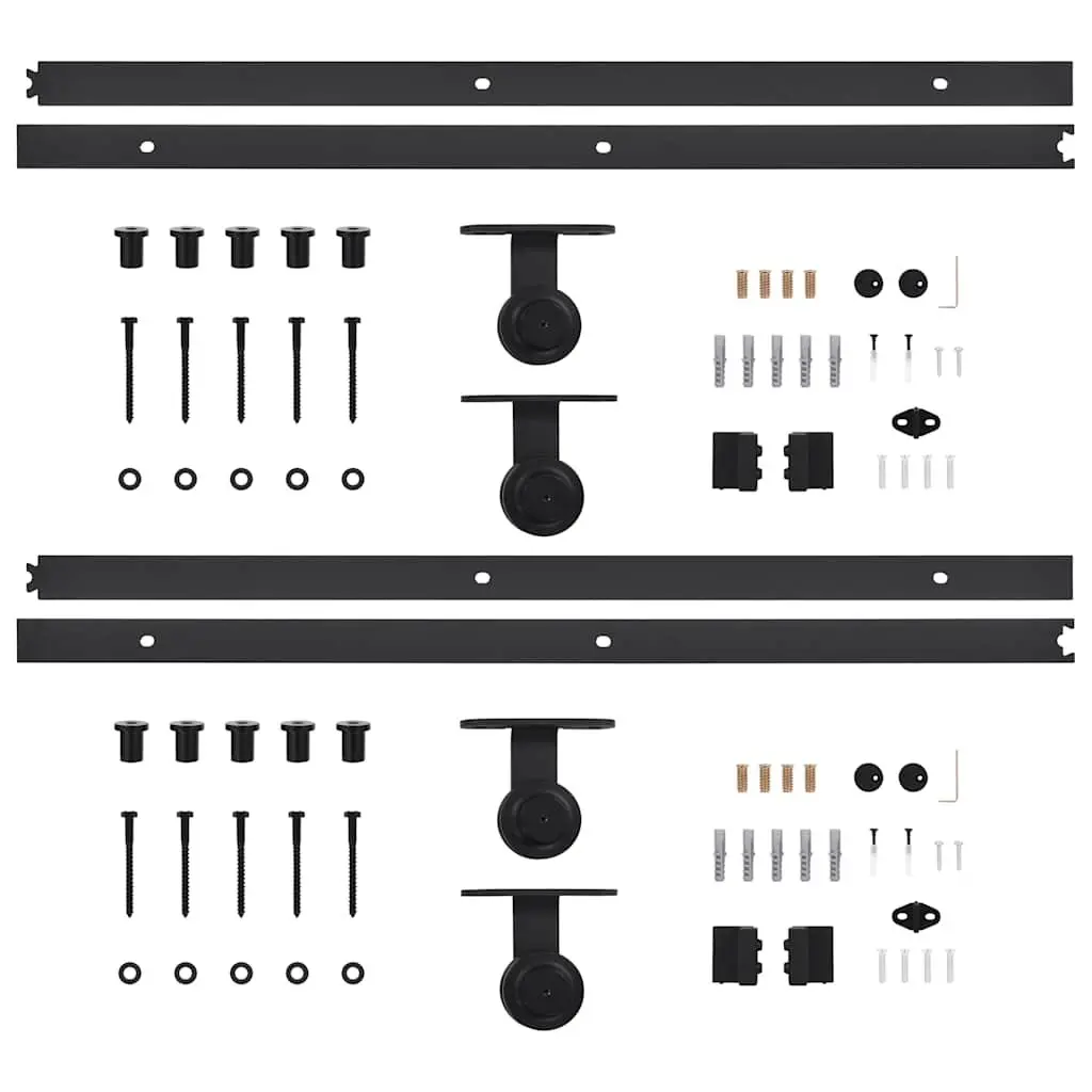 Sliding Door Hardware Kit 183cm Steel Rail Set