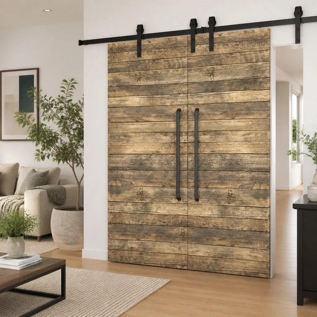 Sliding Door Hardware Kit 183cm Steel Track System