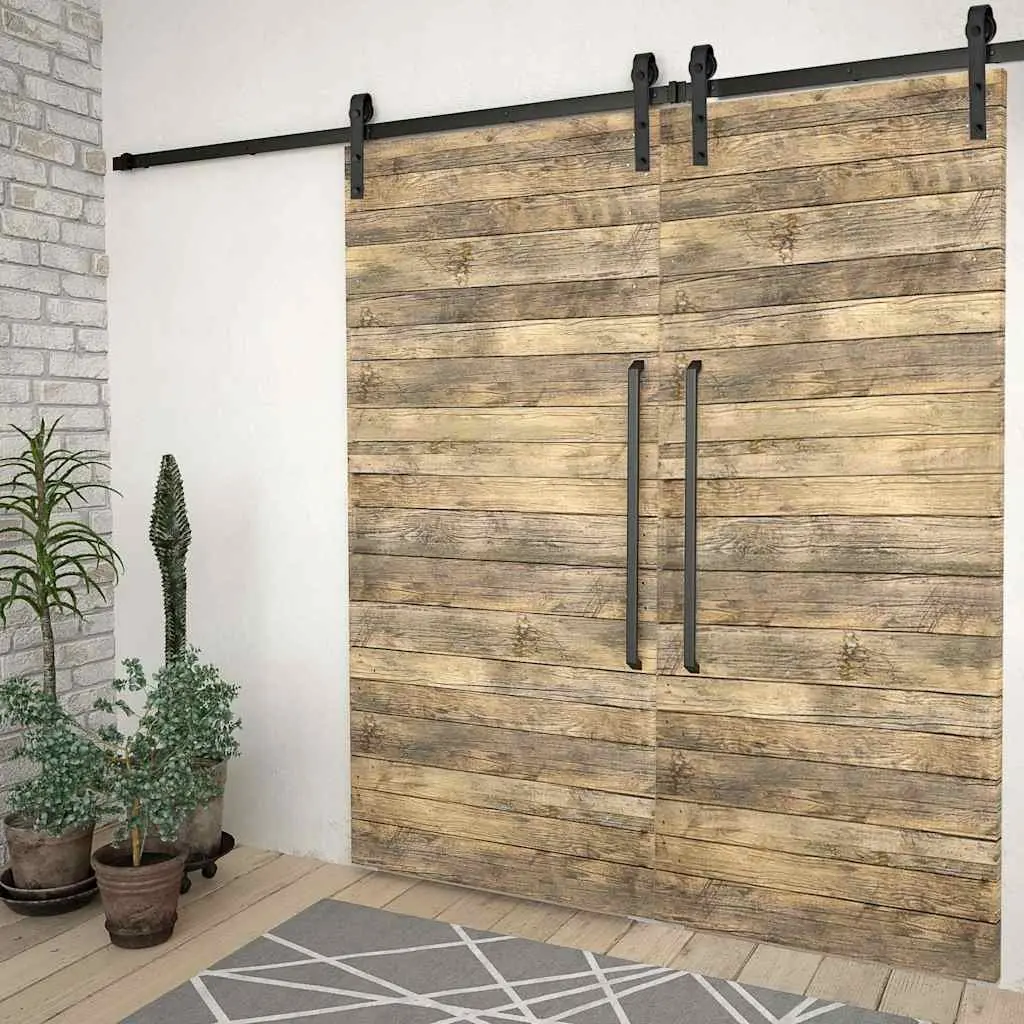 Sliding Door Hardware Kit 183cm Steel Track System