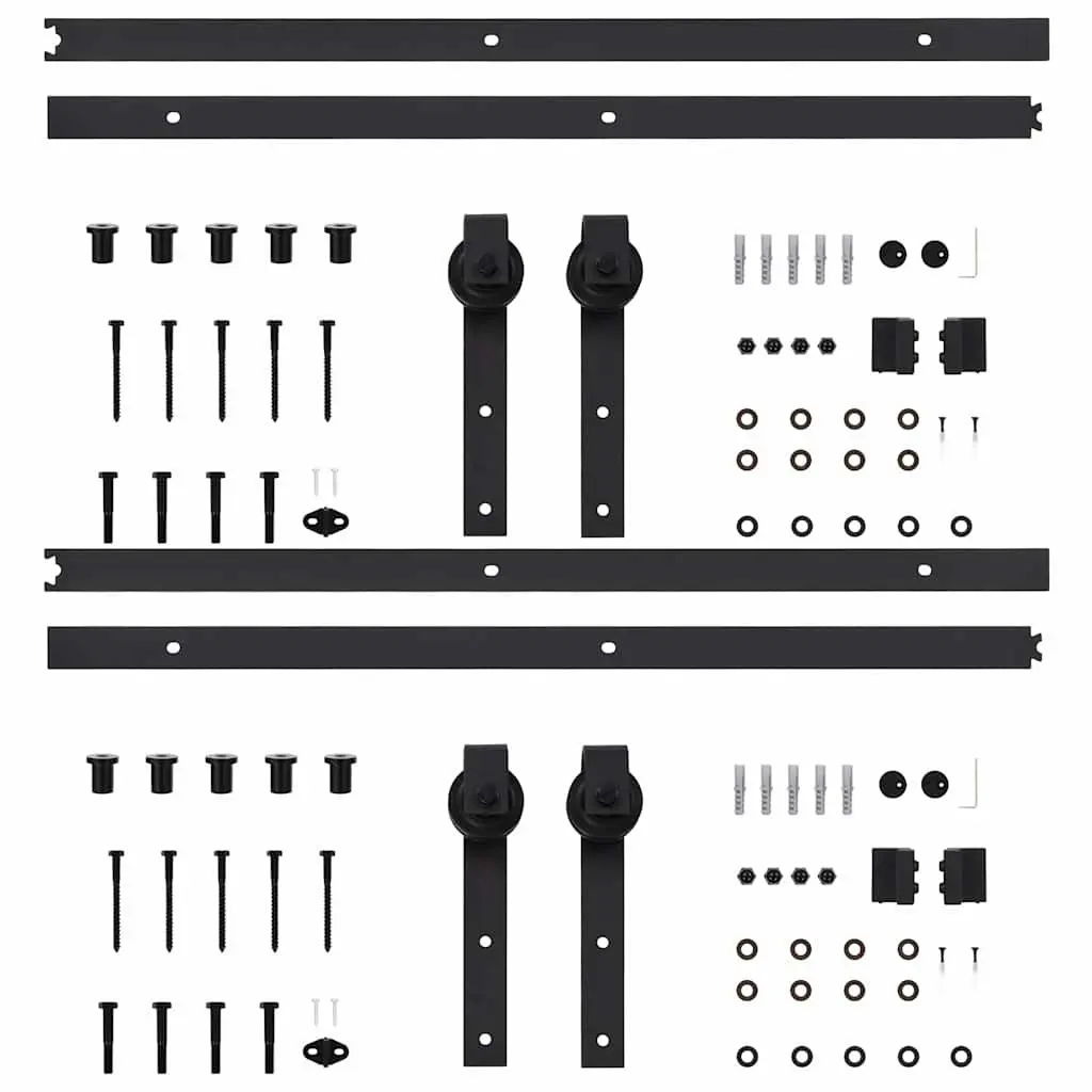 Sliding Door Hardware Kit 183cm Steel Track System