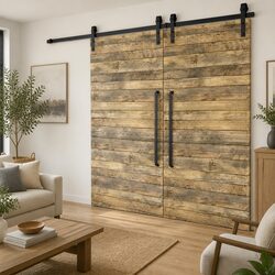 Durable Sliding Door Hardware Kit for 200cm Track Rail