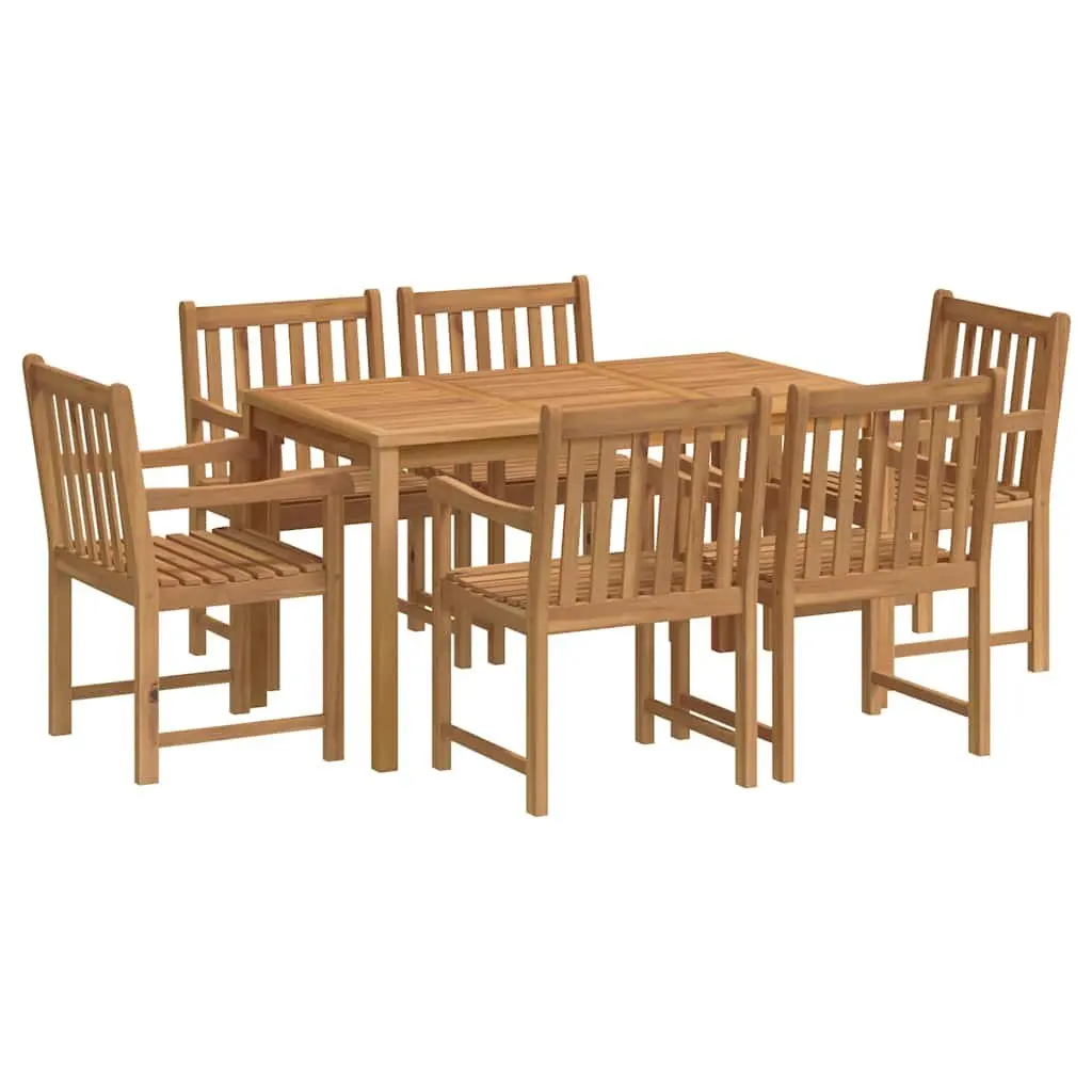 7 Piece Teak Wood Outdoor Dining Set