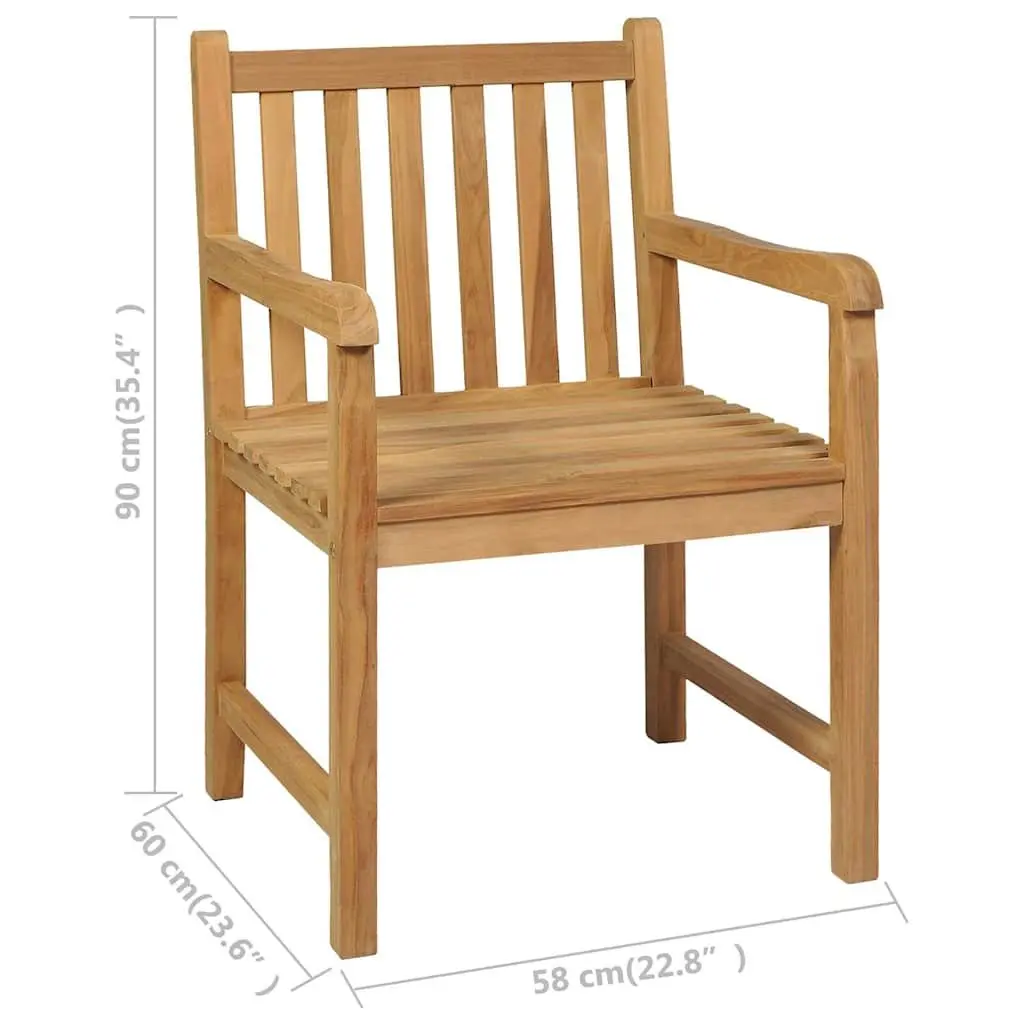 Teak Wood 5-Piece Garden Dining Set