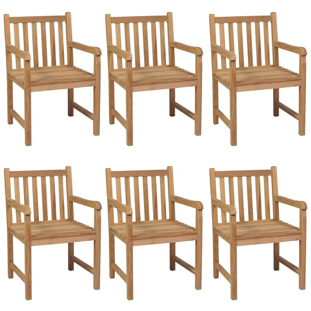 Teak Wood Garden Dining Set 7 Piece Brown Outdoor Indoor Furniture Table and Chairs