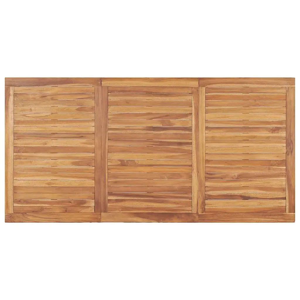 7 Piece Teak Wood Garden Dining Set 180x90 cm