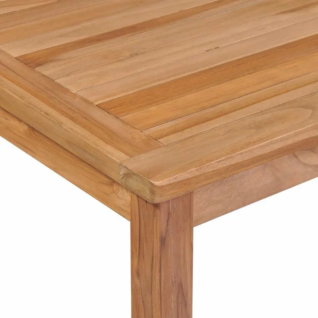 Outdoor Dining Set Teak Wood 7 Piece Brown