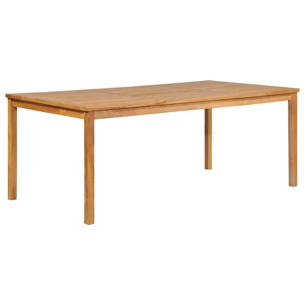 Outdoor Dining Set Teak Wood 7 Piece Brown