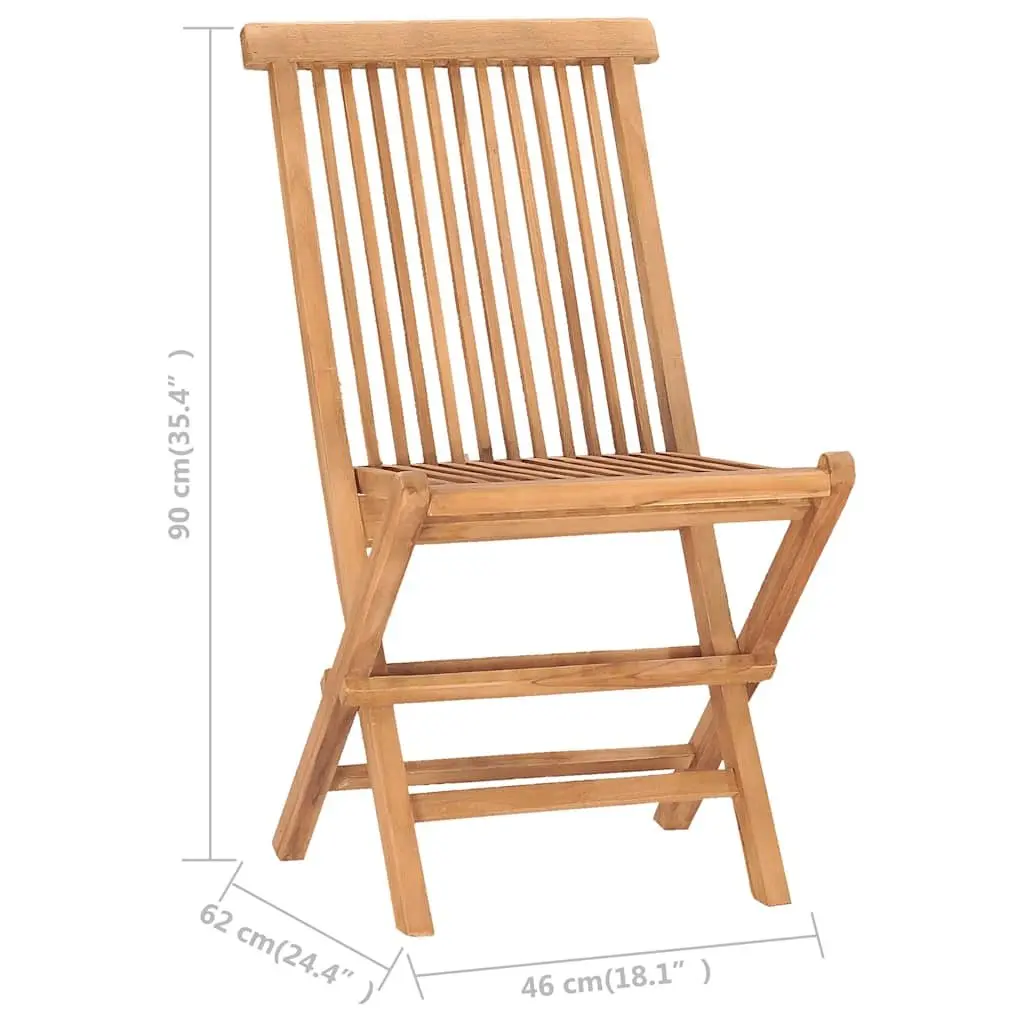 9 Piece Teak Brown Outdoor Folding Dining Set