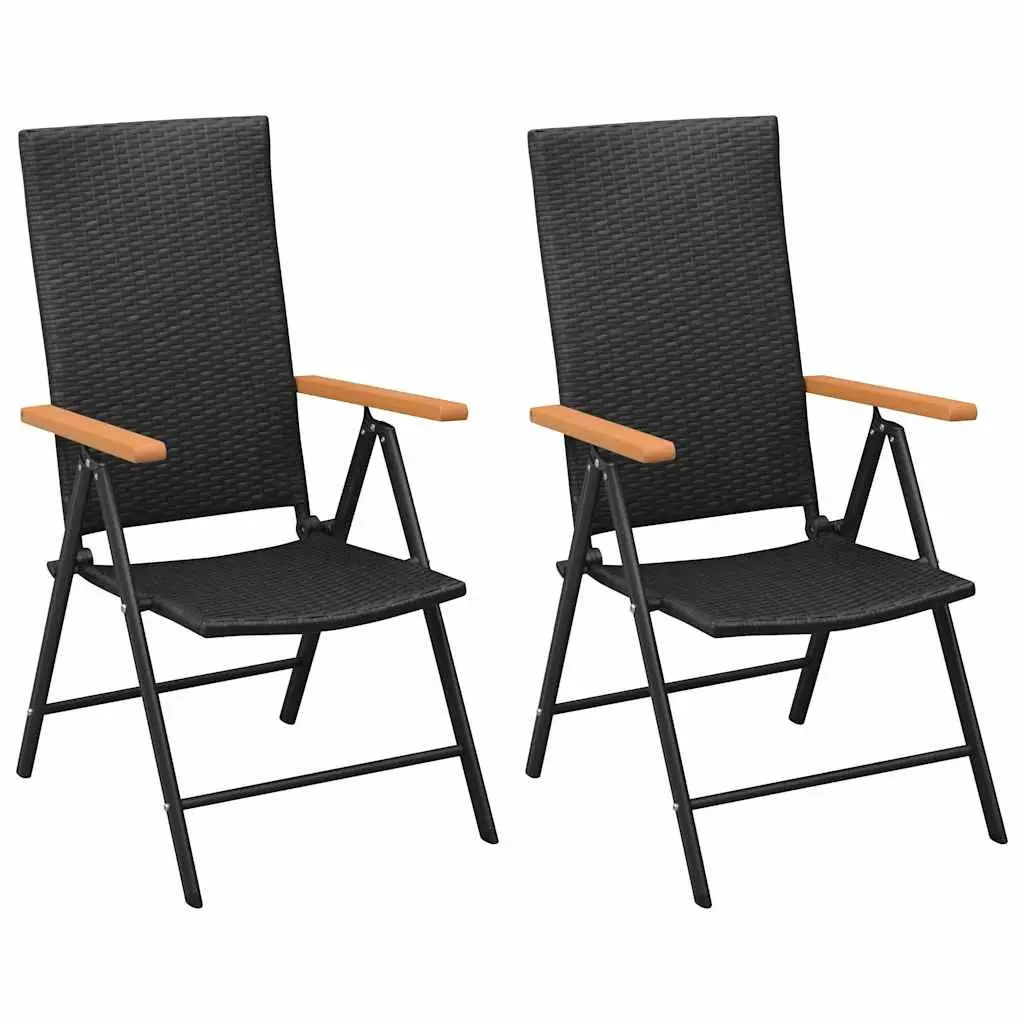 3 Piece Outdoor Dining Set with PE Rattan Chairs