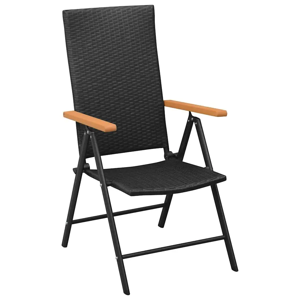 3 Piece Outdoor Dining Set with PE Rattan Chairs