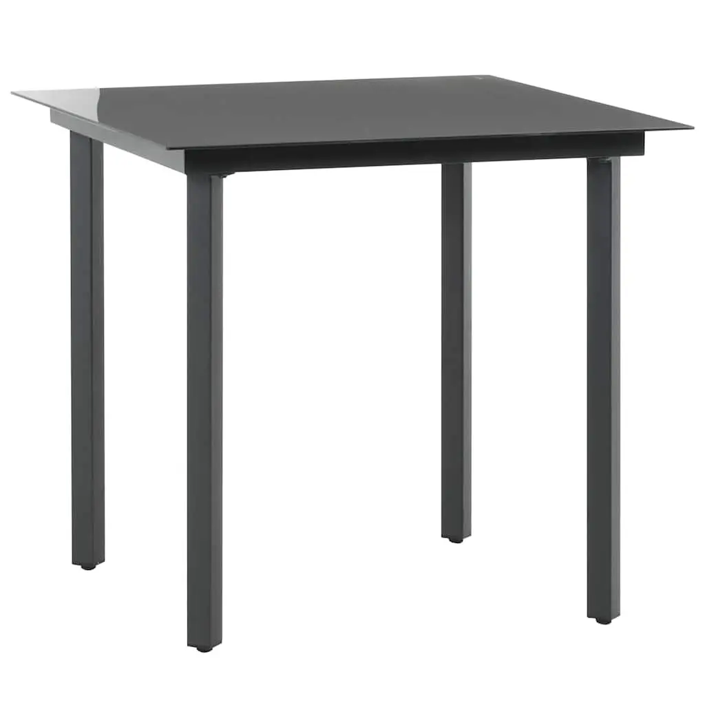 3 Piece Outdoor Dining Set with Glass Table