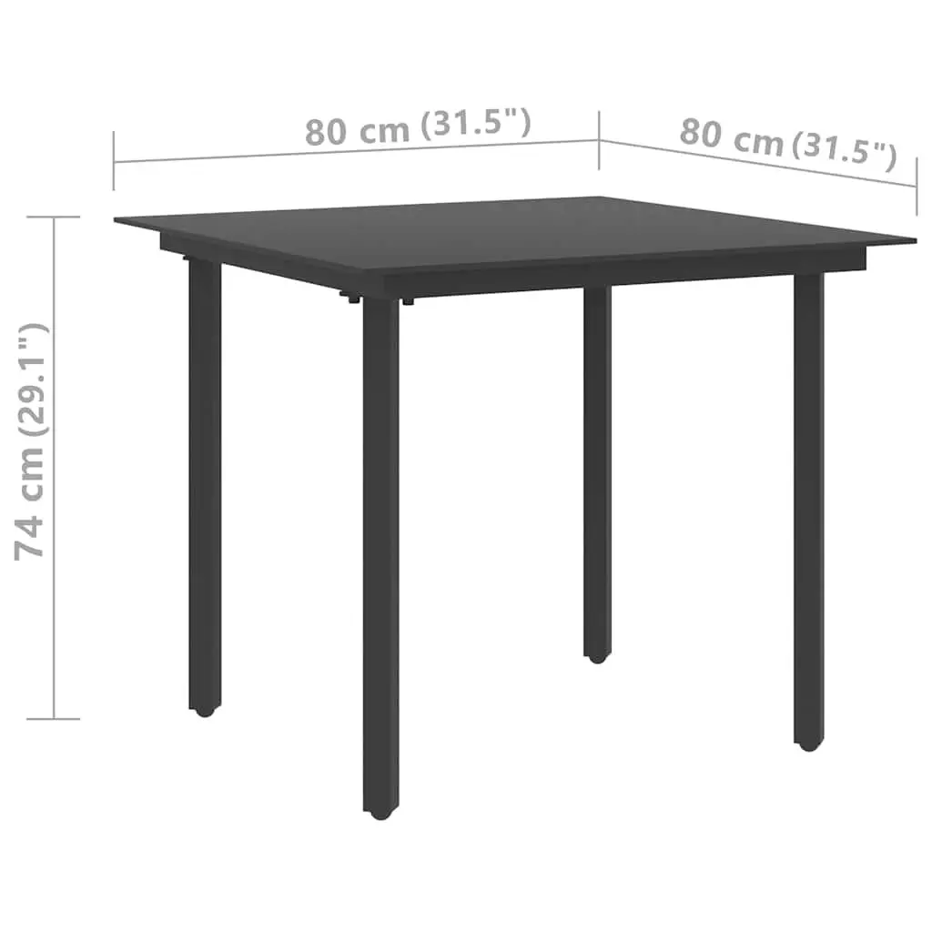 5-Piece Outdoor Dining Set with Rattan Chairs