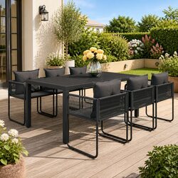 Outdoor 7-Piece Garden Dining Set with Durable Features