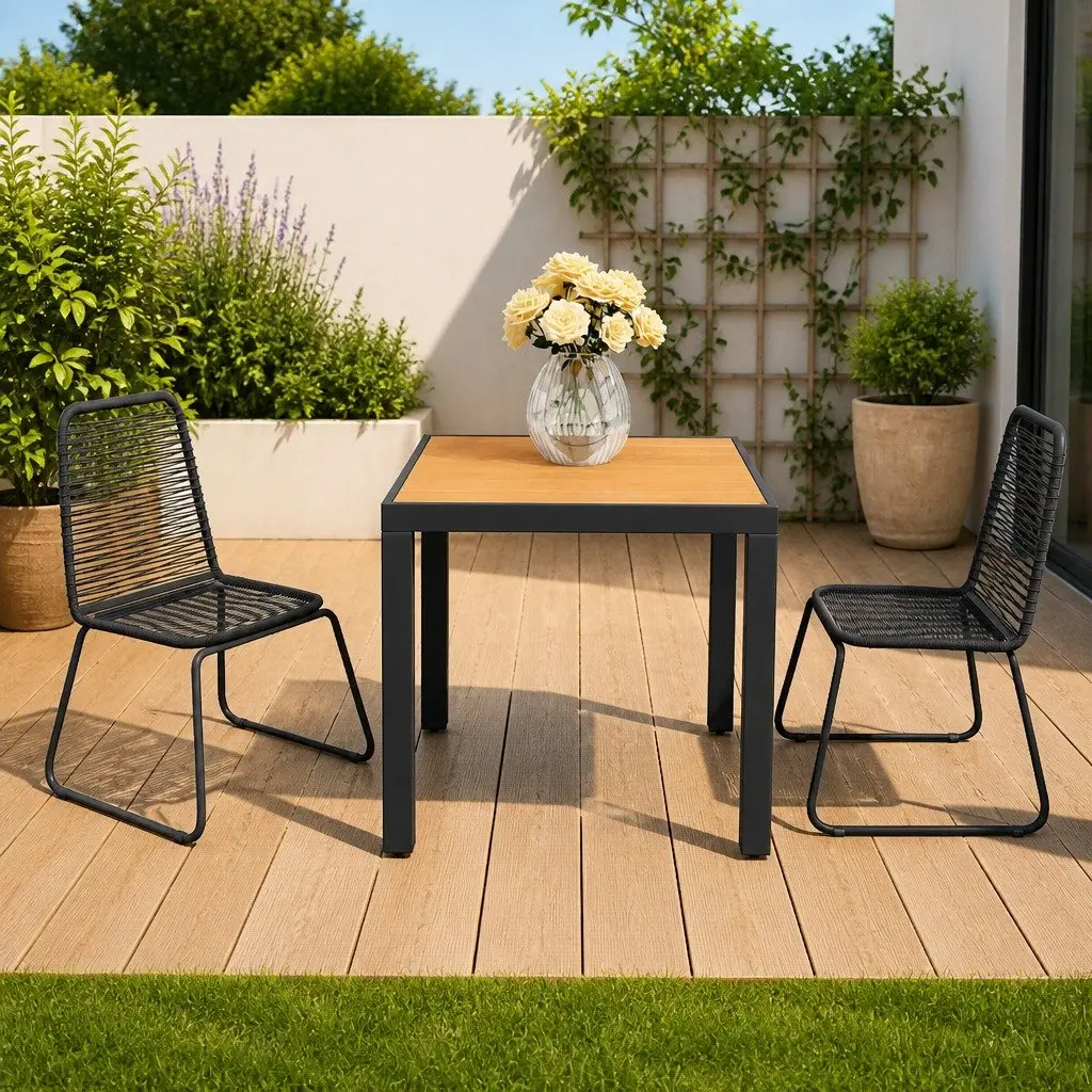3-Piece Garden Dining Set for Outdoor Areas