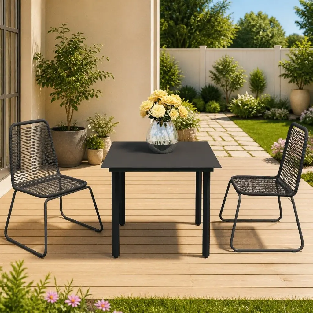 3 Piece Garden Dining Set for Outdoor Spaces