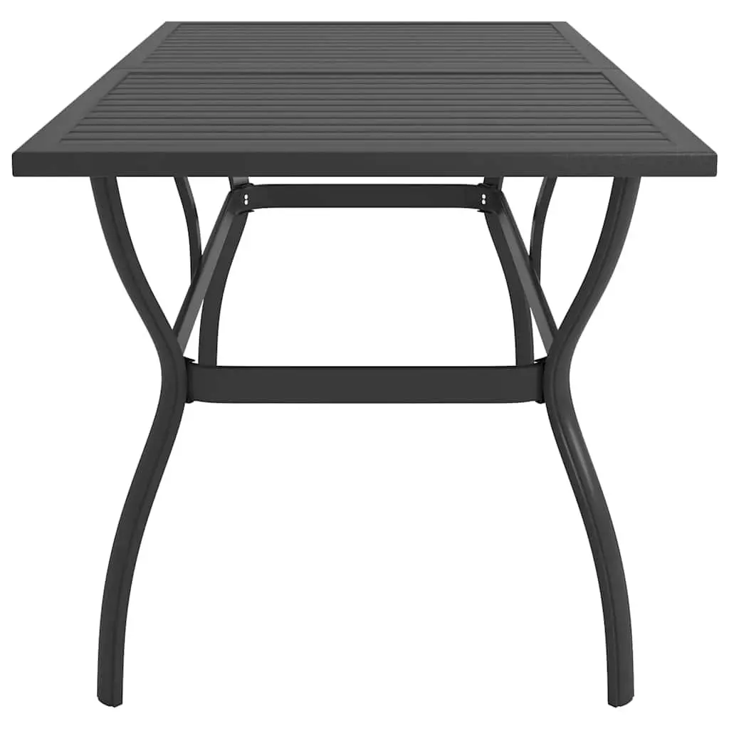 Garden Dining Set Steel Textilene 5 Piece Grey