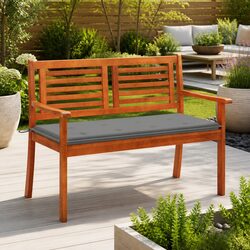 Eucalyptus Wood 2-Seater Bench for Outdoor Spaces