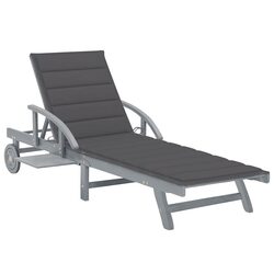 Durable Grey Sun Lounger with Adjustable Features
