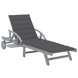 Durable Grey Sun Lounger with Adjustable Features