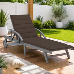 Adjustable Sun Lounger with Cushion for Outdoor Relaxation