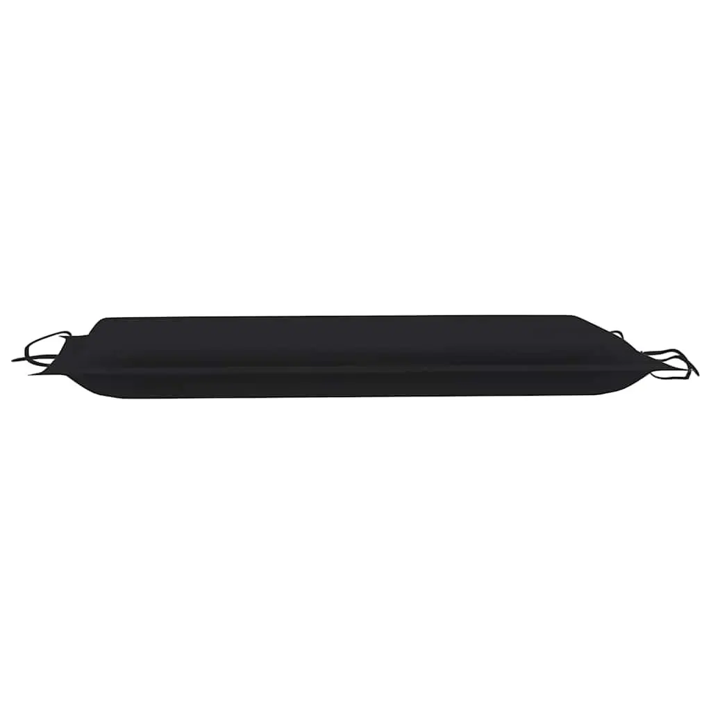 Sun Lounger Solid Acacia Wood Folding Black Outdoor Garden Lounging Chair with Cushion