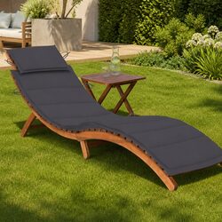 Durable Sun Lounger with Side Table and Cushion for Outdoors