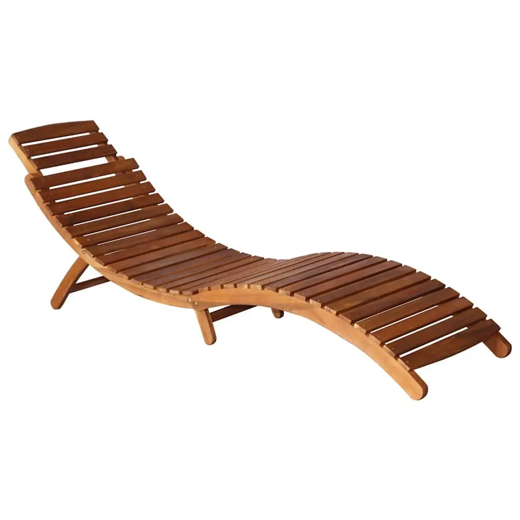 Sun Lounger with Integrated Table and Cushion