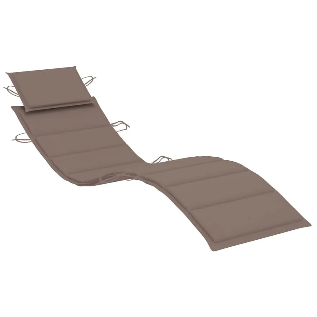 Sun Lounger with Integrated Table and Cushion